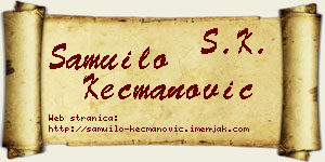 Samuilo Kecmanović vizit kartica